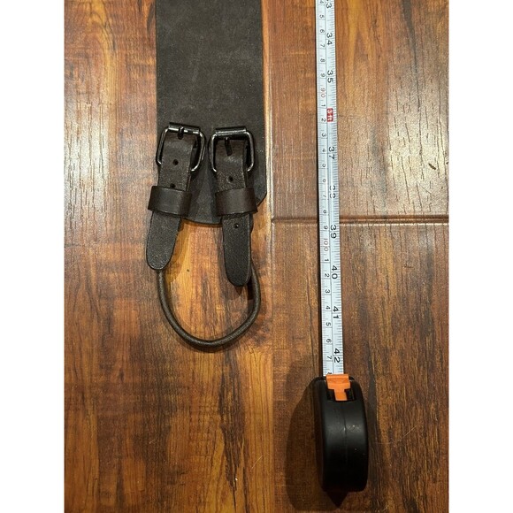 Töpfer Bavaria Women’s Dark Brown Belt with Leather Loop Closure Buckle - New!